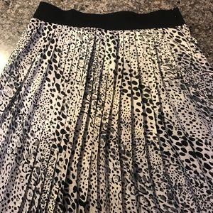 Black & white, animal print skirt